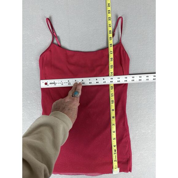 COSABELLA TAN MESH TANK SHEER BUILT IN BRA M - Picture 6 of 6